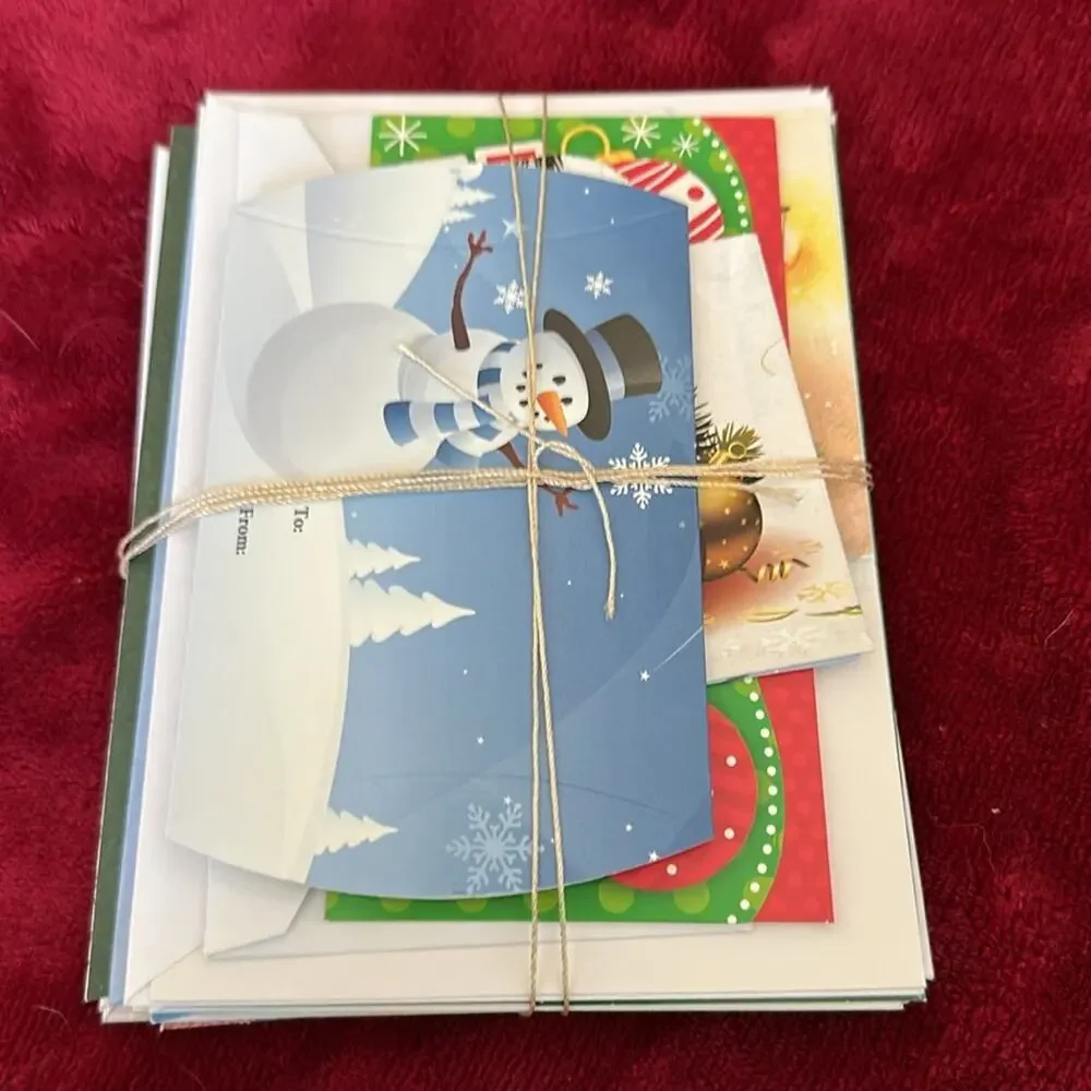 Christmas Holiday notecards with matching envelopes bulk bundle stationary